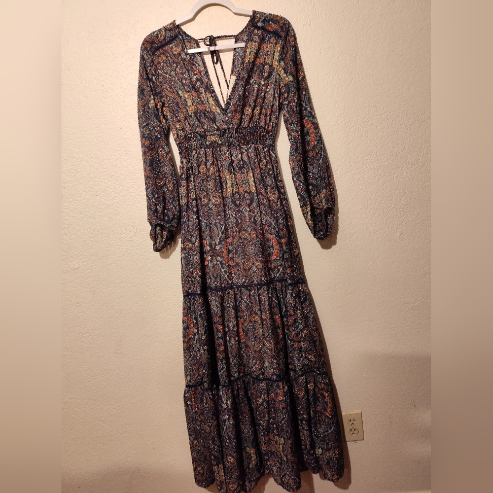 Lovestitch boho maxi dress floral paisley dotted